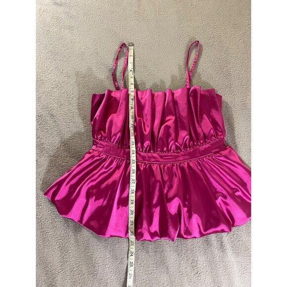 Thirty Thirty Juniors Womens Pink Crop Tank Top - Large - Picture 5 of 12